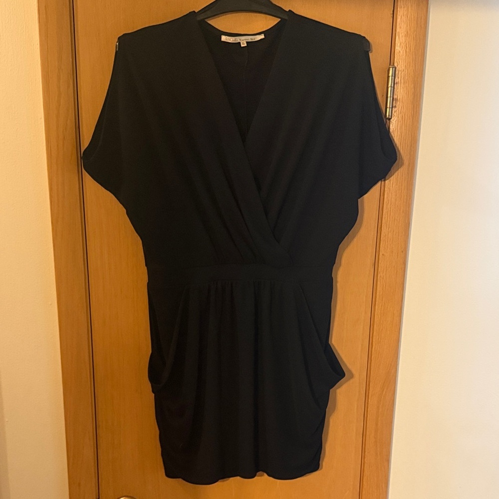 Rachel Rachel Roy Women’s Faux Wrap Mini Little Black Dress Size XL